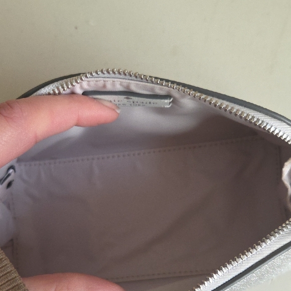 Kate Spade Sparkling Silver Cosmetic Case - Picture 2 of 5